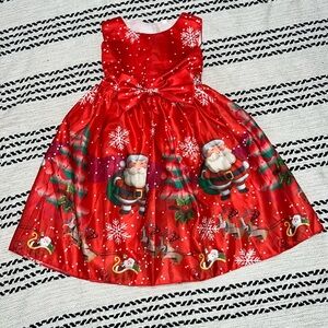 Girls Christmas Printed Holiday Dress NWOT